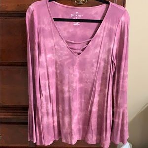 Blush tie-dye T